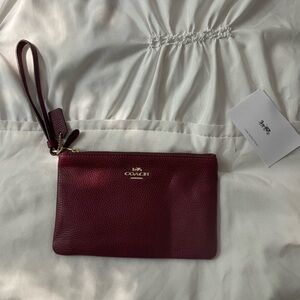 Coach Burgundy Wristlet Brand New